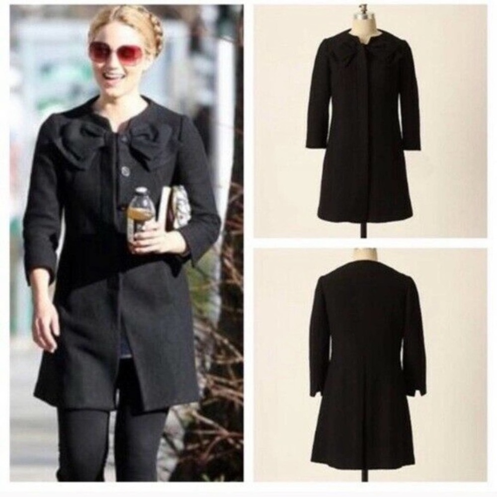 Anthropologie Wool 3/4 Sleeve Driving Coat 12/L